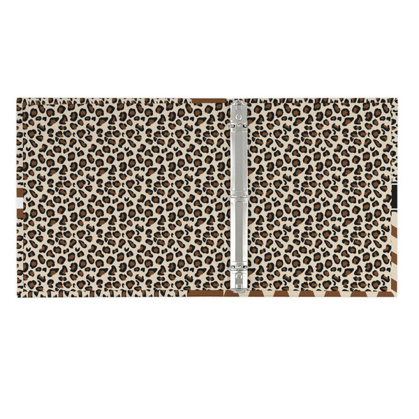 Leopard Print 3 Ring Binders - Full Wrap - 1" - OPEN INSIDE