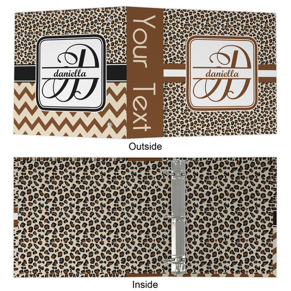 Leopard Print 3 Ring Binders - Full Wrap - 2" - APPROVAL