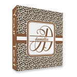 Leopard Print 3 Ring Binder - Full Wrap - 2" (Personalized)