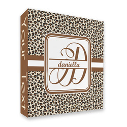Leopard Print 3 Ring Binder - Full Wrap (Personalized)