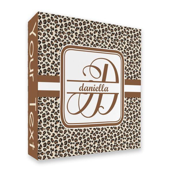 Leopard Print 3 Ring Binders - Full Wrap - 2" - FRONT
