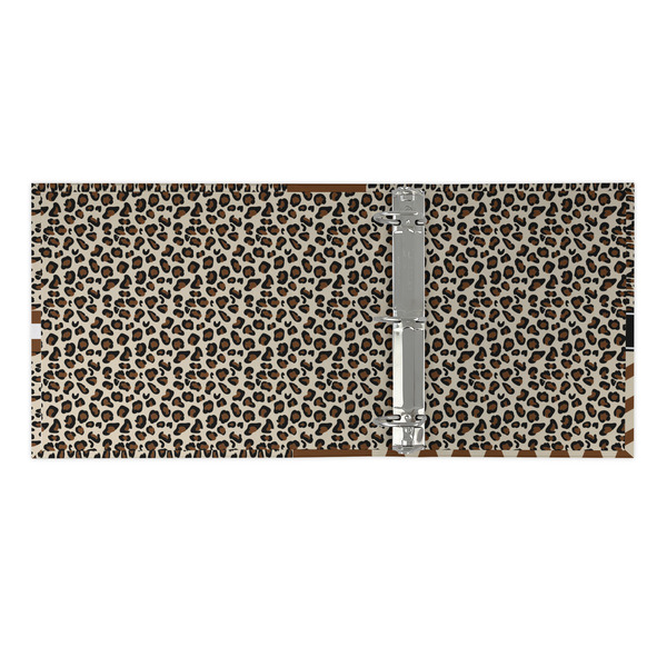 Leopard Print 3 Ring Binders - Full Wrap - 2" - OPEN INSIDE