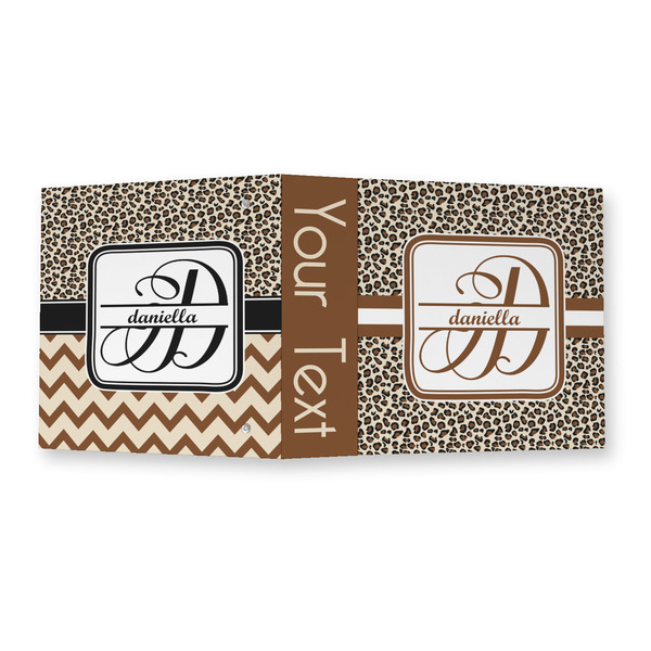 Leopard Print 3 Ring Binders - Full Wrap - 2" - OPEN OUTSIDE