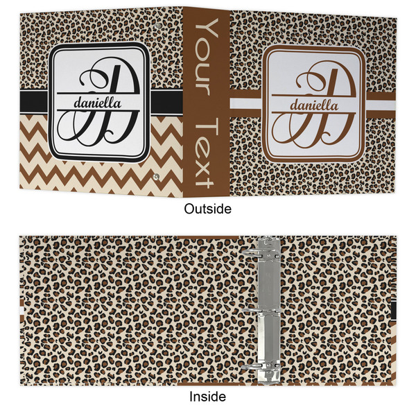 Leopard Print 3 Ring Binders - Full Wrap - 3" - APPROVAL