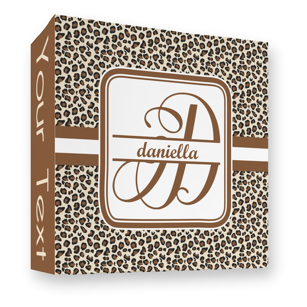 Leopard Print 3 Ring Binders - Full Wrap - 3" - FRONT