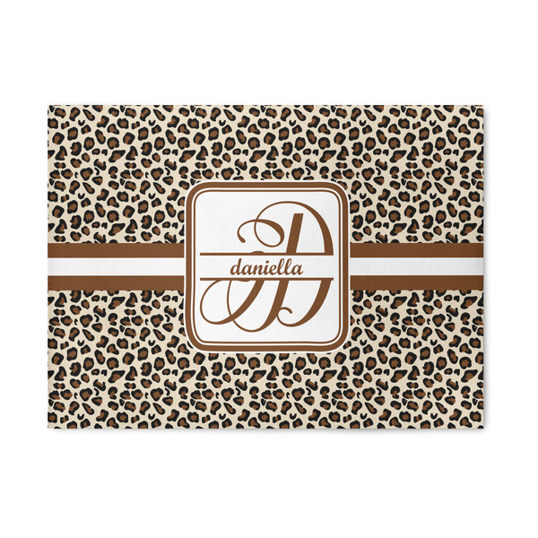 Custom Leopard Print 5' x 7' Indoor Area Rug (Personalized)