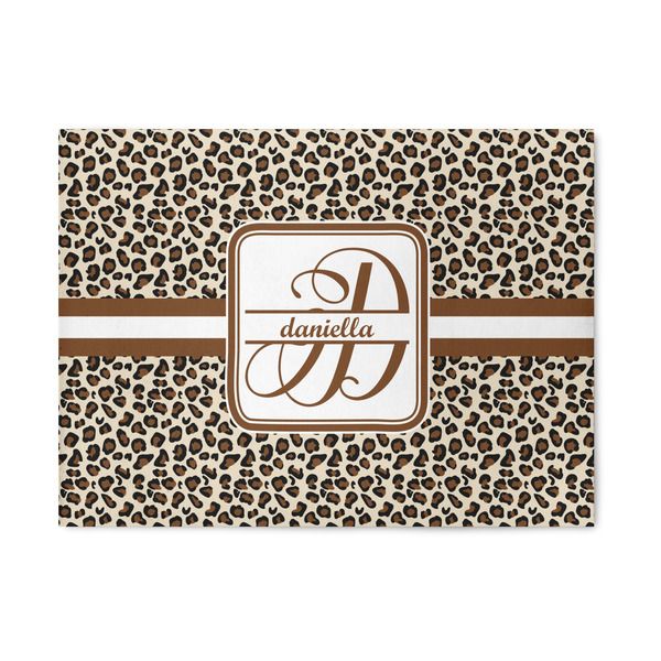 Custom Leopard Print 5' x 7' Patio Rug (Personalized)