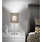 Leopard Print 7 inch drum lamp shade - in room