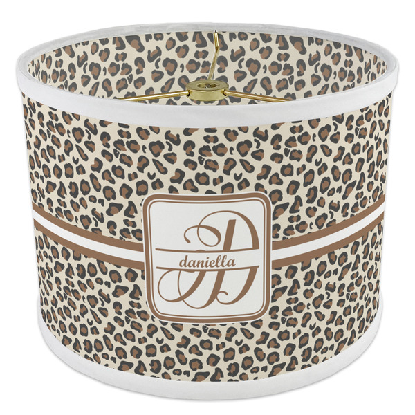 Leopard Print 8" Drum Lampshade - ANGLE Poly-Film