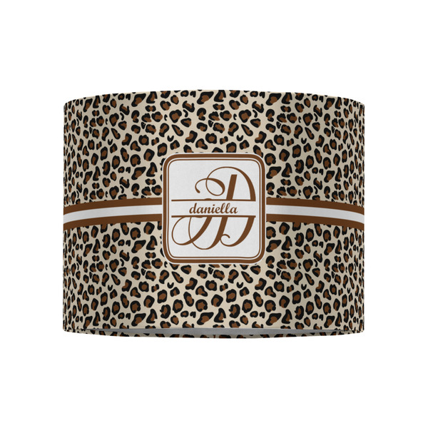 Leopard Print 8" Drum Lampshade - FRONT (Fabric)