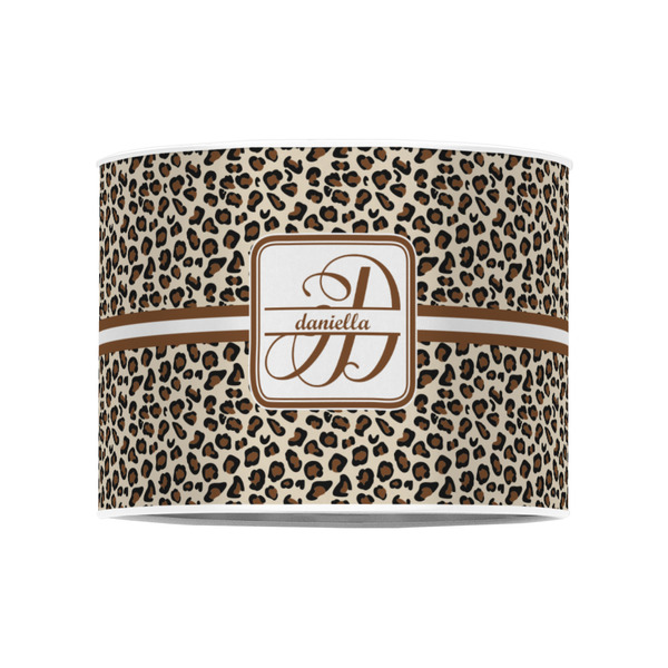 Leopard Print 8" Drum Lampshade - FRONT (Poly Film)