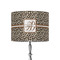 Leopard Print 8" Drum Lampshade - ON STAND (Fabric)