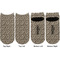 Leopard Print Adult Ankle Socks - Double Pair - Front and Back - Apvl