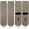 Leopard Print Adult Crew Socks - Double Pair - Front and Back - Apvl