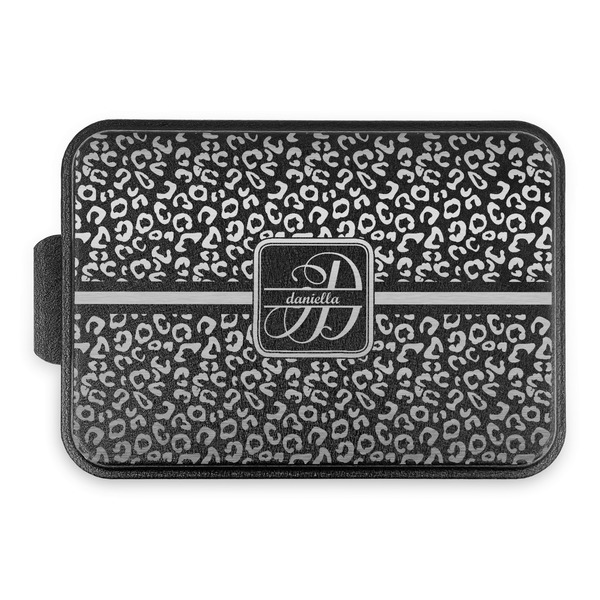 Custom Leopard Print Aluminum Baking Pan with Black Lid (Personalized)