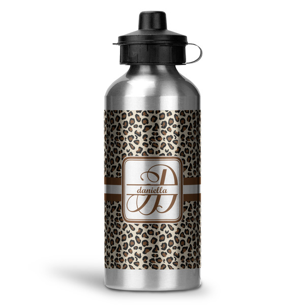 Custom Leopard Print Water Bottle - Aluminum - 20 oz (Personalized)