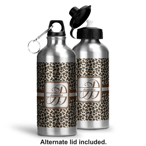 Leopard Print Aluminum Water Bottle - Alternate lid options