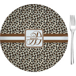 Leopard Print 8" Glass Appetizer / Dessert Plates - Single or Set (Personalized)