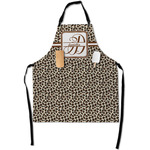 Leopard Print Apron With Pockets w/ Name and Initial