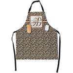 Leopard Print Apron With Pockets w/ Name and Initial
