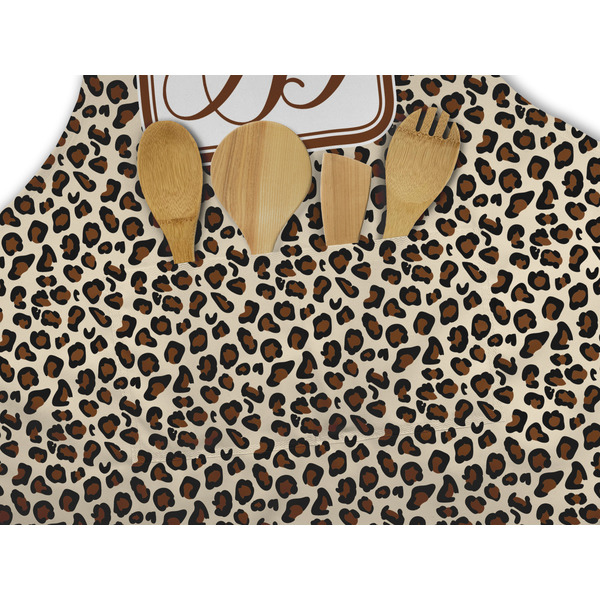 Leopard Print Apron - Pocket Detail with Props