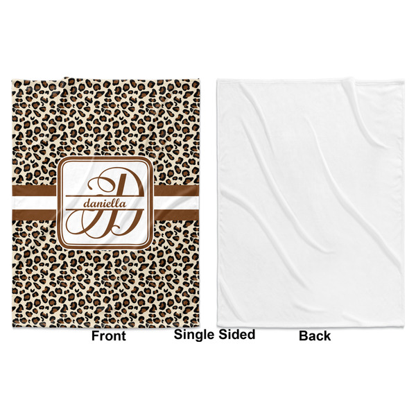 Leopard Print Baby Blanket (Single Side - Printed Front, White Back)