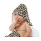 Leopard Print Baby Hooded Towel on Child