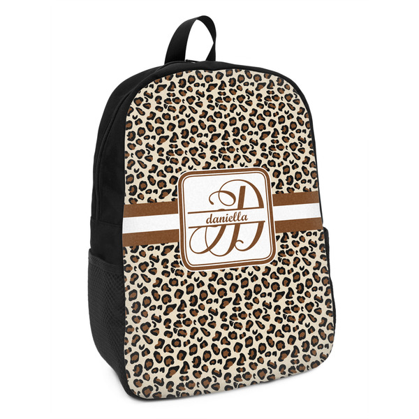Custom Leopard Print Kids Backpack (Personalized)