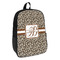 Leopard Print Backpack - angled view