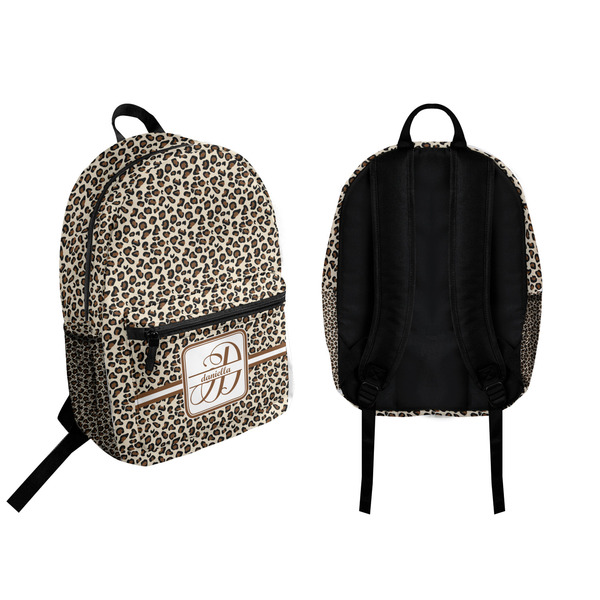 Leopard Print Backpack front and back - Apvl