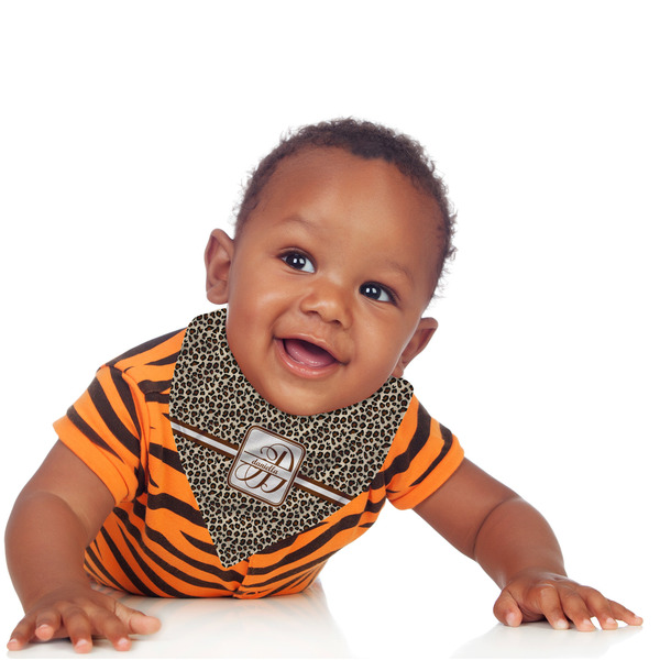 Leopard Print Bandana Bib - (Lifestyle 1 boy)