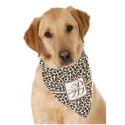 Leopard Print Dog Bandana Scarf w/ Name and Initial