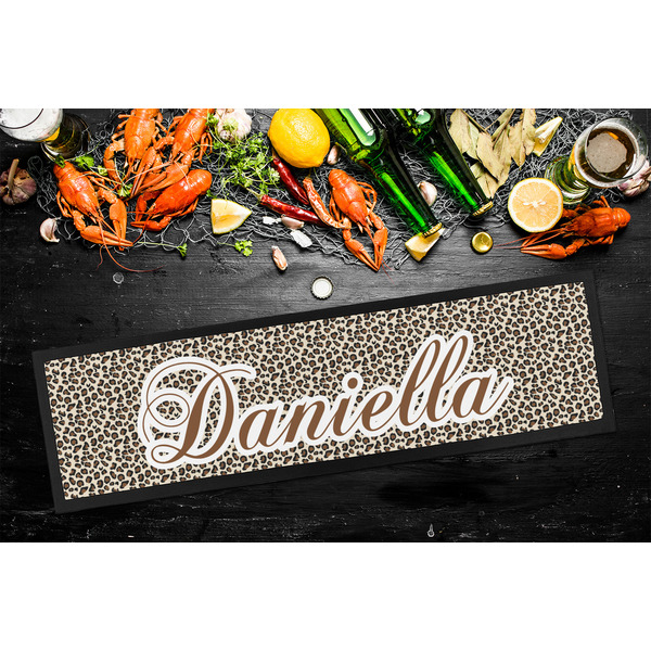 Leopard Print Bar Mat - Large - LIFESTYLE