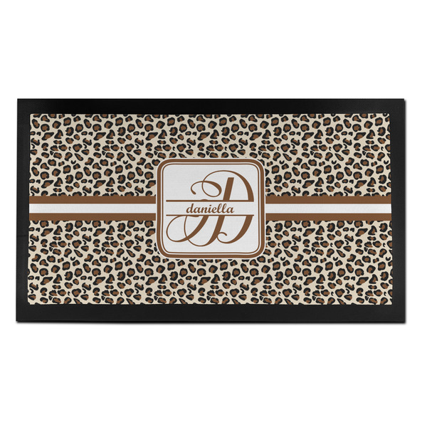 Custom Leopard Print Bar Mat - Small (Personalized)