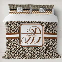 Leopard Print Duvet Cover Set - King (Personalized)