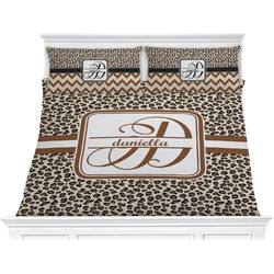 Leopard Print Comforter Set - King (Personalized)