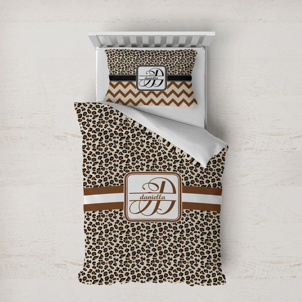 Custom Leopard Print Duvet Cover Set - Twin XL (Personalized)