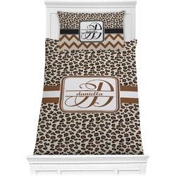 Leopard Print Comforter Set - Twin XL (Personalized)
