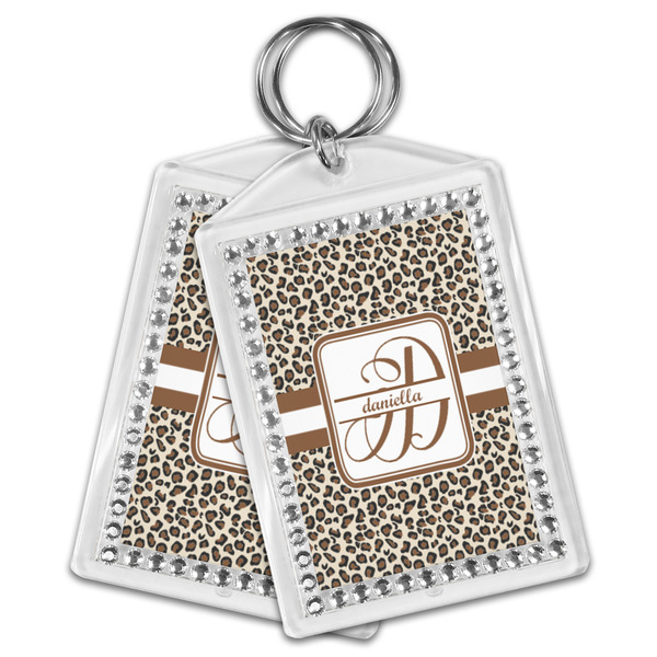 Leopard Print Bling Keychain - MAIN