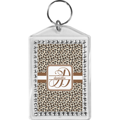 Leopard Print Bling Keychain (Personalized)