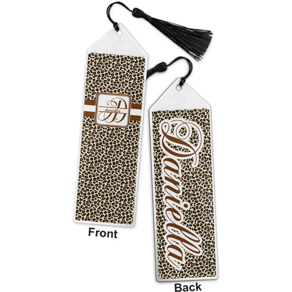 Leopard Print Bookmark with tassel - Front and Back