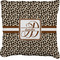 Leopard Print Burlap Pillow 22"