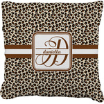 Leopard Print Faux-Linen Throw Pillow 26" (Personalized)