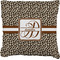 Leopard Print Faux-Linen Throw Pillow 26" (Personalized)