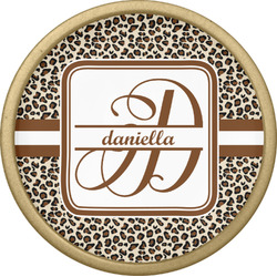 Leopard Print Cabinet Knob - Gold (Personalized)