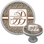 Leopard Print Cabinet Knob (Silver) (Personalized)