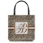Leopard Print Canvas Tote Bag - Small - 13"x13" (Personalized)