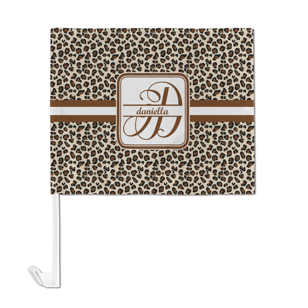 Leopard Print Car Flag - Large - FRONT