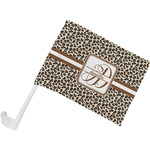 Leopard Print Car Flag - Small w/ Name and Initial