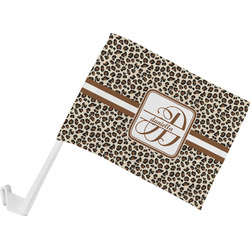 Leopard Print Car Flag - Small w/ Name and Initial